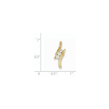 14K Gelbgold Echt Diamant Kette Anhänger
