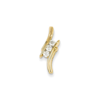 14K Gelbgold Echt Diamant Kette Anhänger
