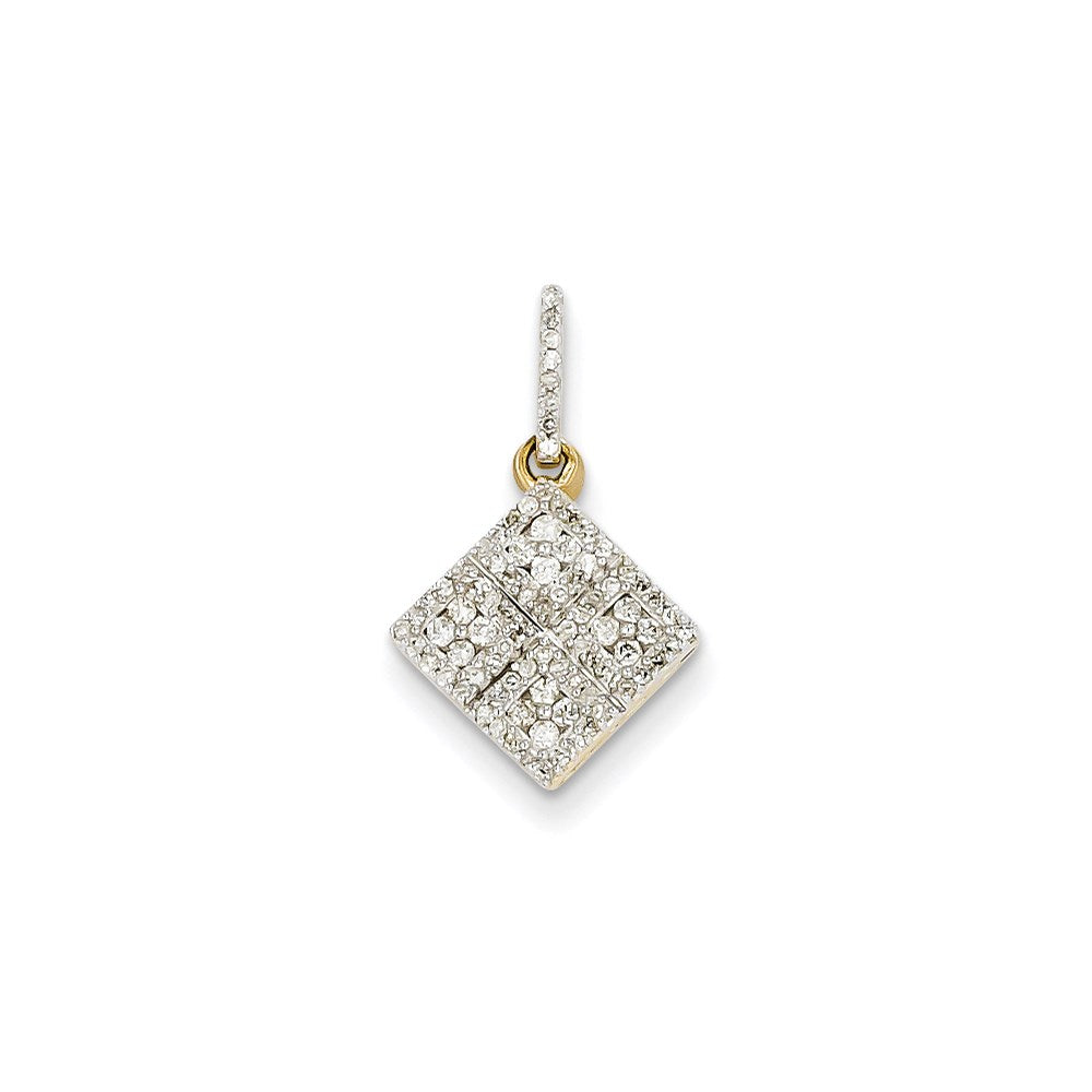 14K Gelbgold Anhänger mit echten Diamanten