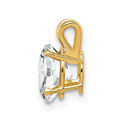14K Gelbgold 8x6mm Oval Zirkonia Anhänger