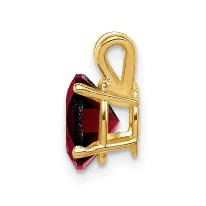 14K Gelbgold Anhänger mit ovalem Granat, 8x6mm
