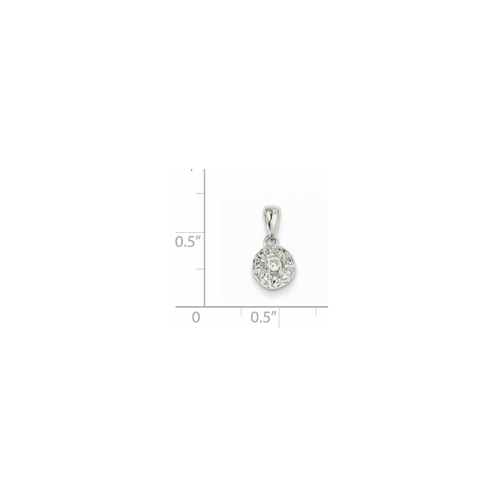 14K Weißgold Anhänger mit 0,13 ct. echtem rundem Diamant