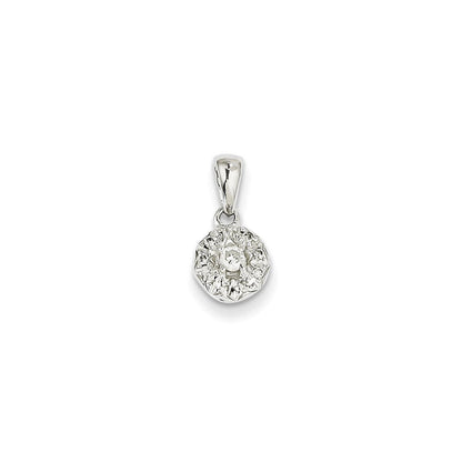 14K Weißgold Anhänger mit 0,13 ct. echtem rundem Diamant