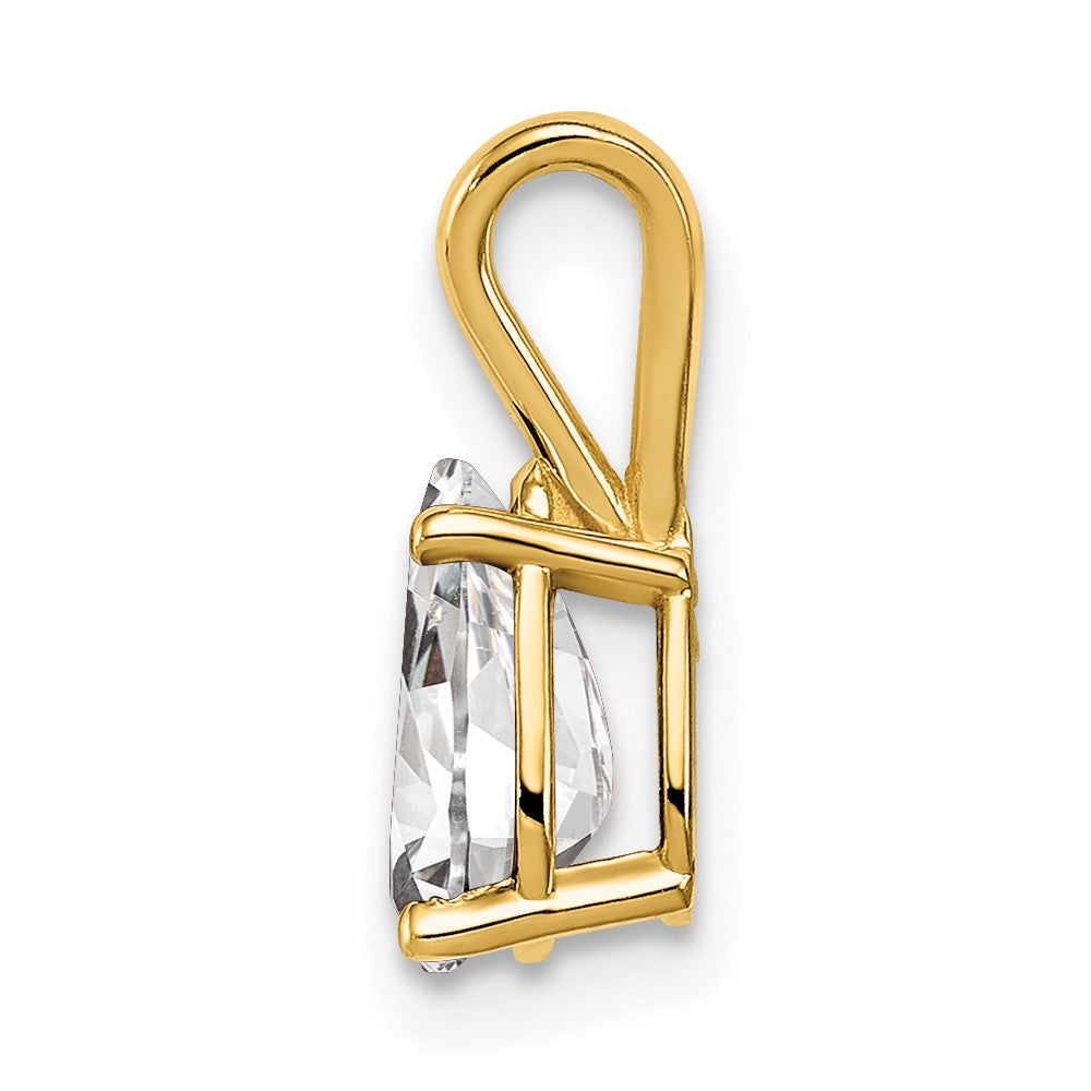 14K Gelbgold 8x5mm Tropfen Zirkonia Anhänger