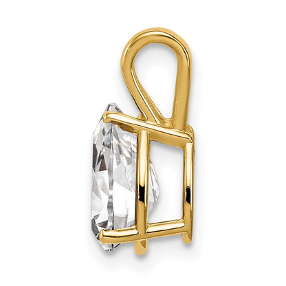 14K Gelbgold 9x6mm Tropfen Zirkonia Anhänger