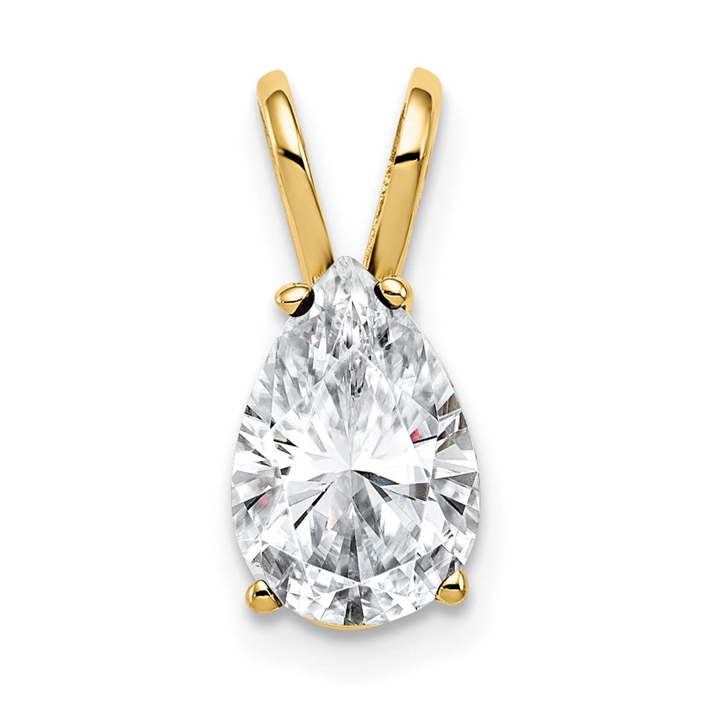 14K Gelbgold 9x6mm Tropfen Zirkonia Anhänger
