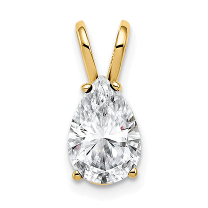 14K Gelbgold 9x6mm Tropfen Zirkonia Anhänger