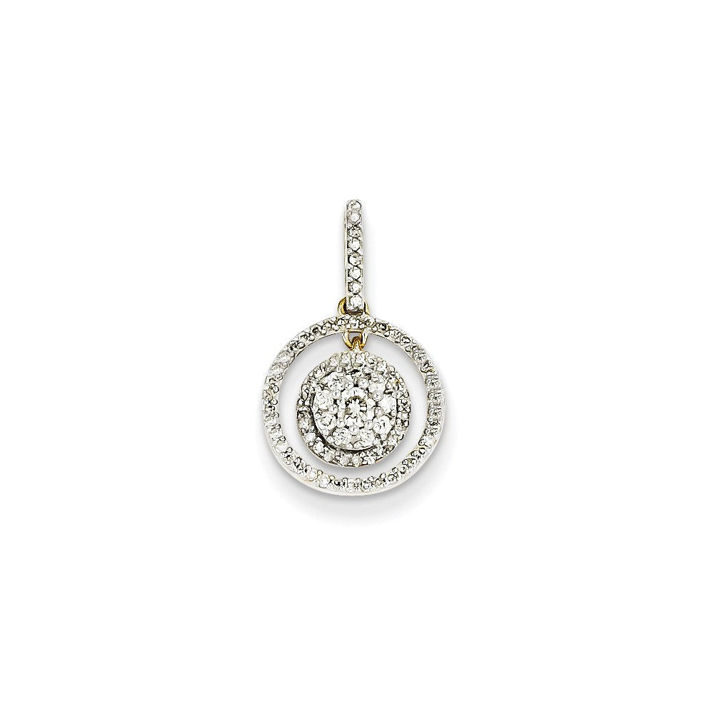 14K Gelbgold Echtdiamant-Anhänger