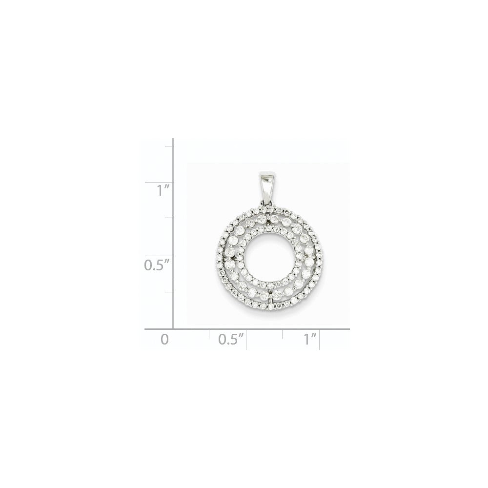 14K Weißgold Anhänger mit echtem Diamant
