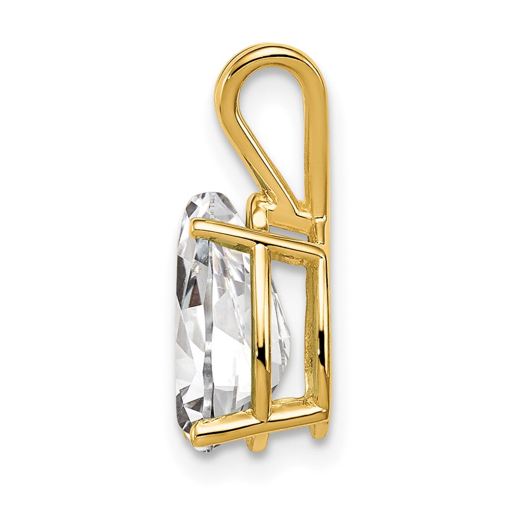 14K Gelbgold 10x7mm Tropfen Zirkonia Anhänger