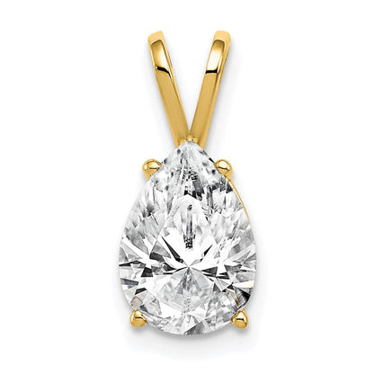 14K Gelbgold 10x7mm Tropfen Zirkonia Anhänger