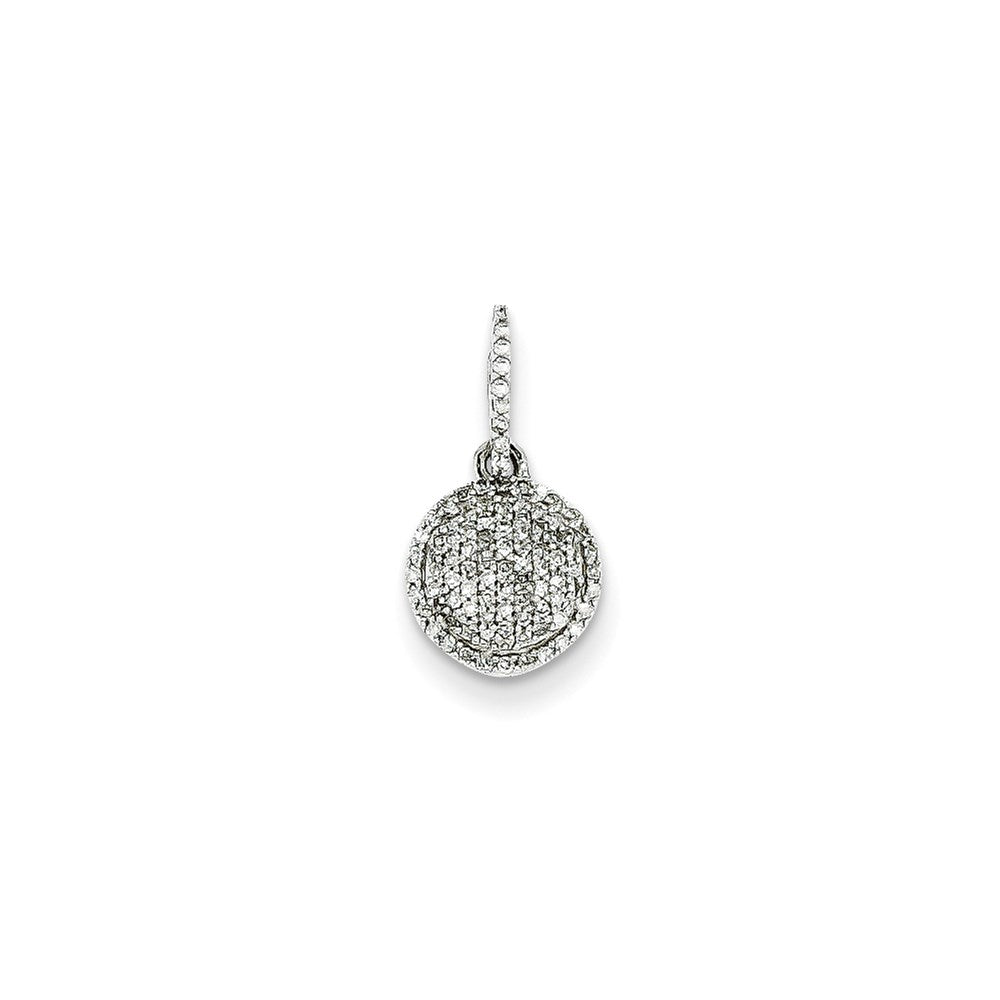 14 Karat Weißgold Anhänger mit echten Diamanten