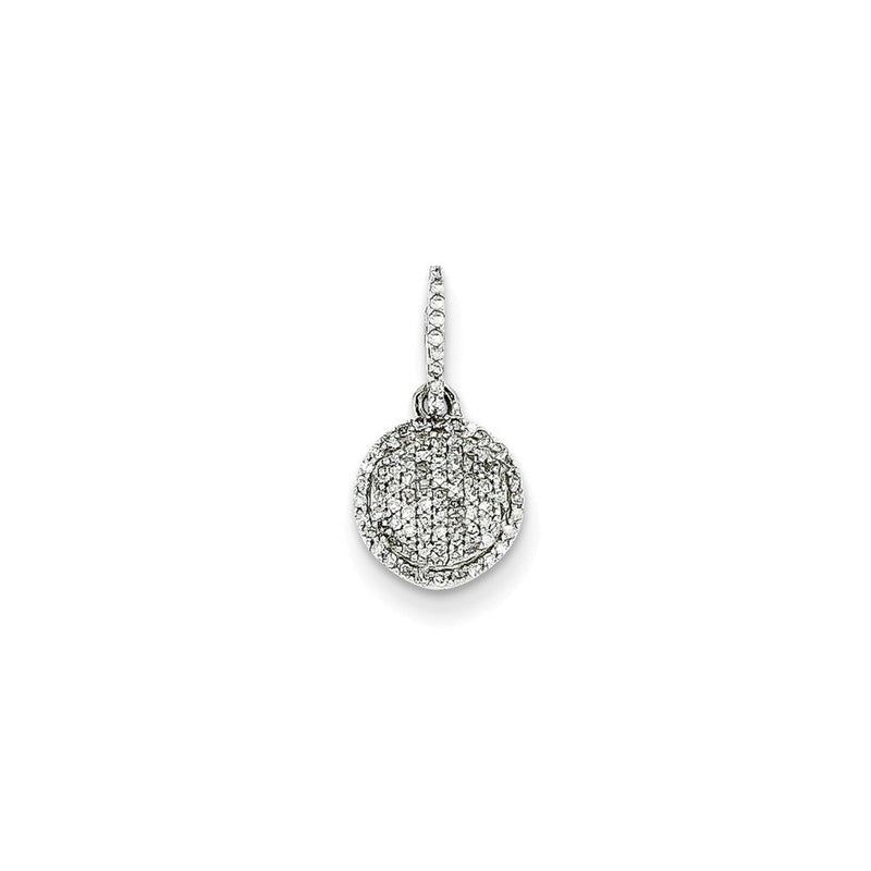 14 Karat Weißgold Anhänger mit echten Diamanten
