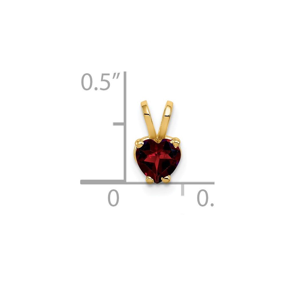 Anhänger aus 14K Gelbgold mit Granat