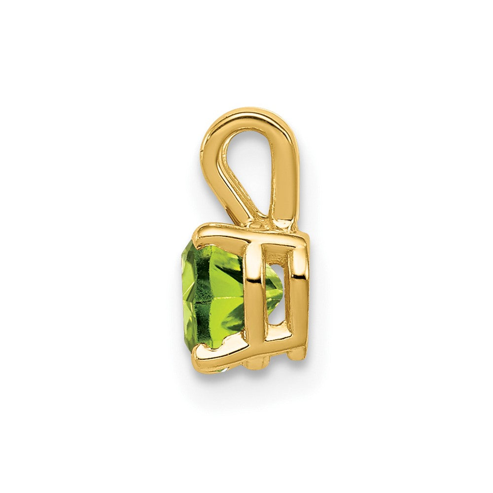 14K Gelbgold 5 mm Herz-Anhänger mit Peridot
