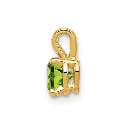 14K Gelbgold 5 mm Herz-Anhänger mit Peridot