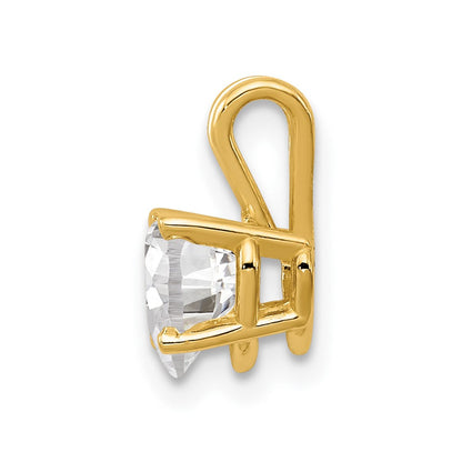14K Gelbgold 6mm Herz Zirkonia Anhänger
