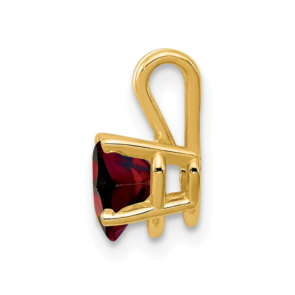 14K Gelbgold 6mm Herz-Granat-Anhänger