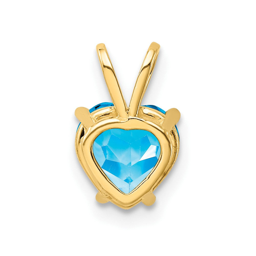 14K Gelbgold Blautopas-Anhänger