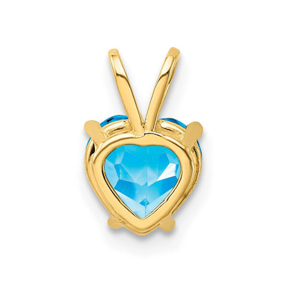 14K Gelbgold Blautopas-Anhänger