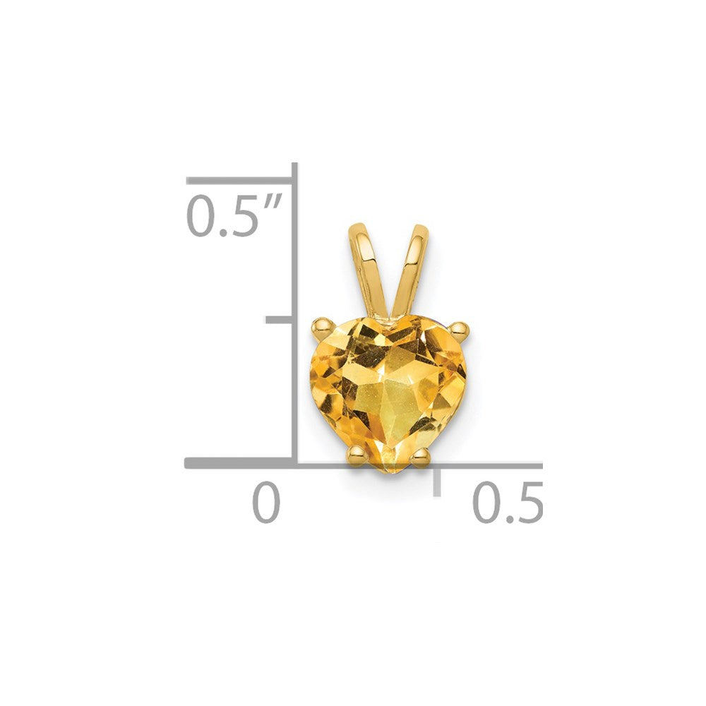 14K Gelbgold Citrin-Anhänger