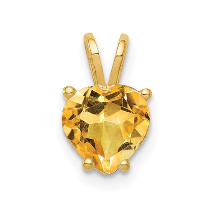 14K Gelbgold Citrin-Anhänger
