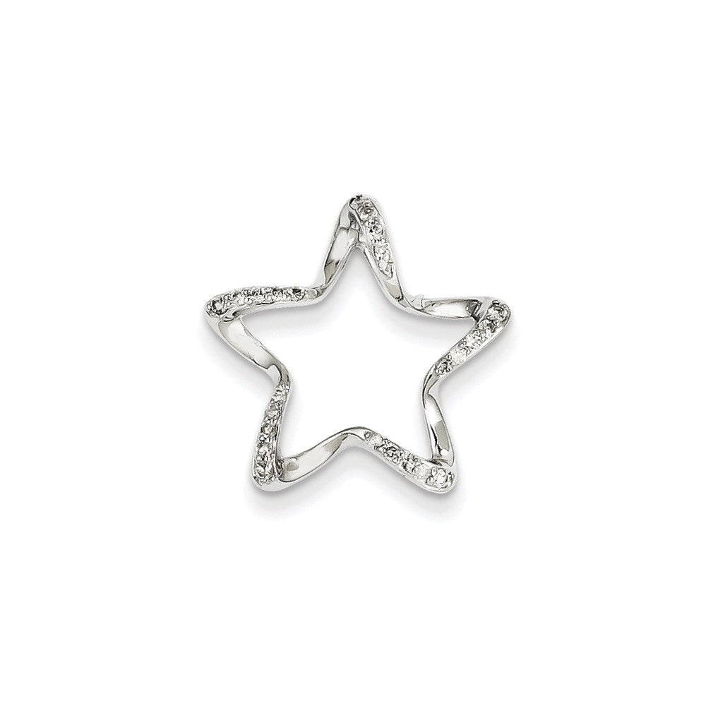 14K Weißgold & Diamant-Anhänger