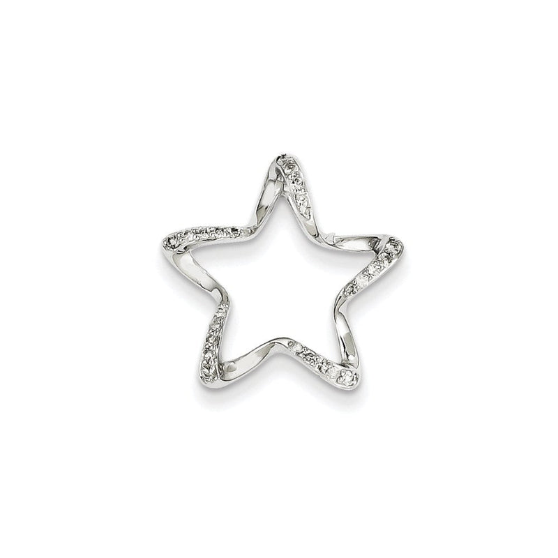 14K Weißgold & Diamant-Anhänger