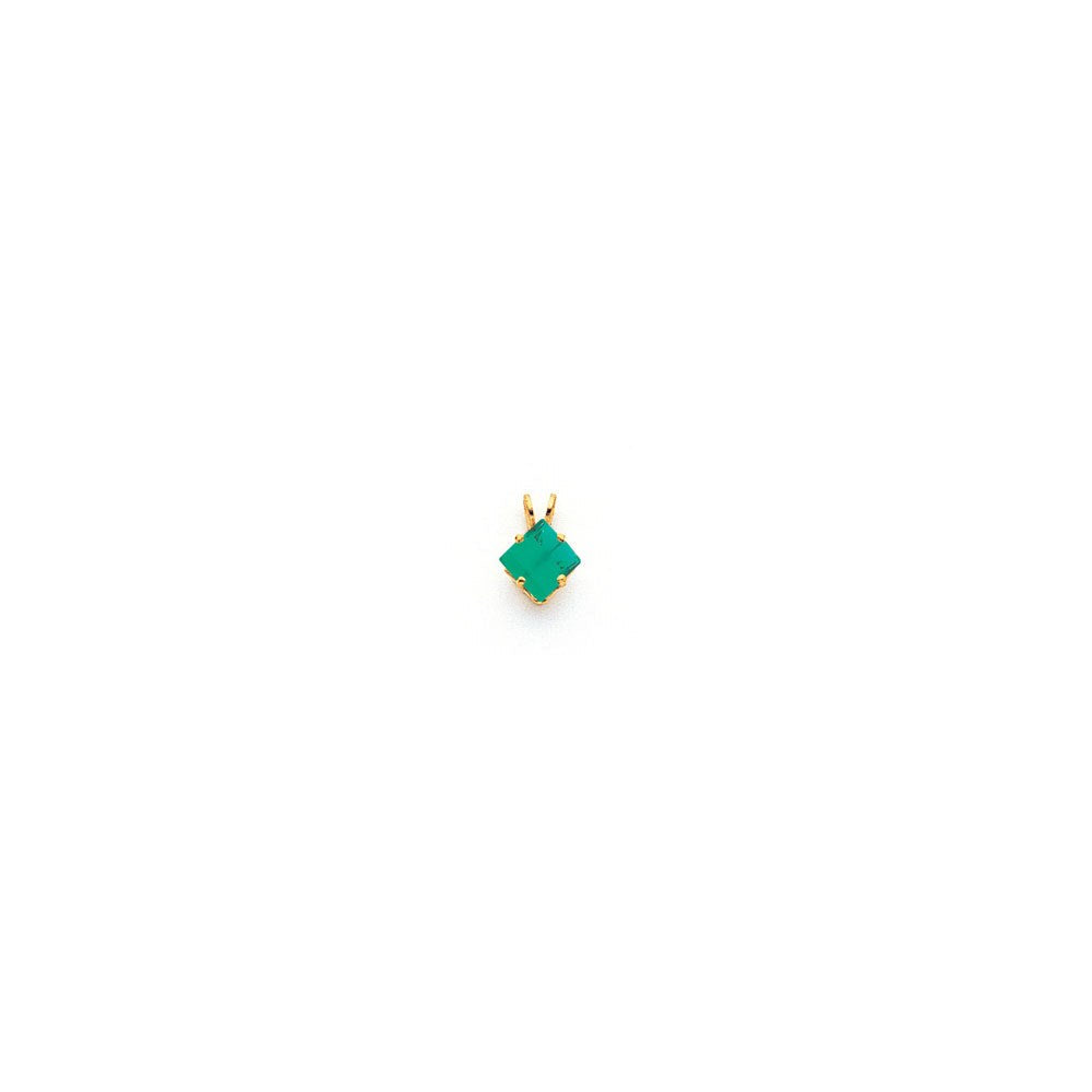 14K Gelbgold Anhänger mit 6 mm Princess-Cut Mount St. Helens