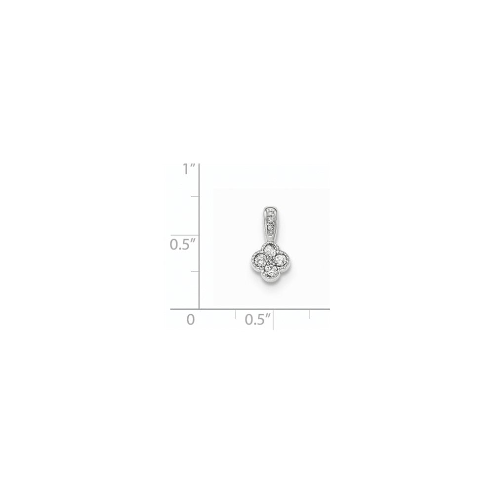 14K Weißgold Echtdiamant-Anhänger