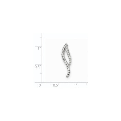 14K Weißgold Anhänger mit echtem Diamant