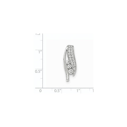 14K Weißgold Echt Diamant Kette Anhänger