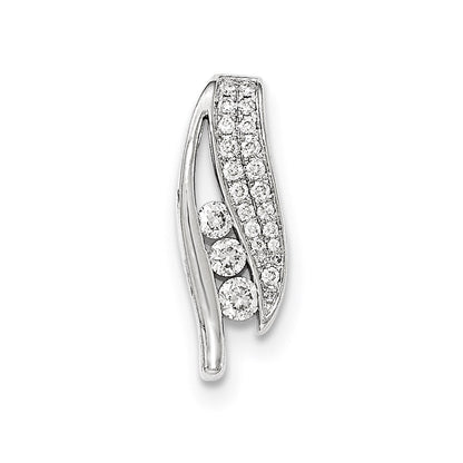 14K Weißgold Echt Diamant Kette Anhänger