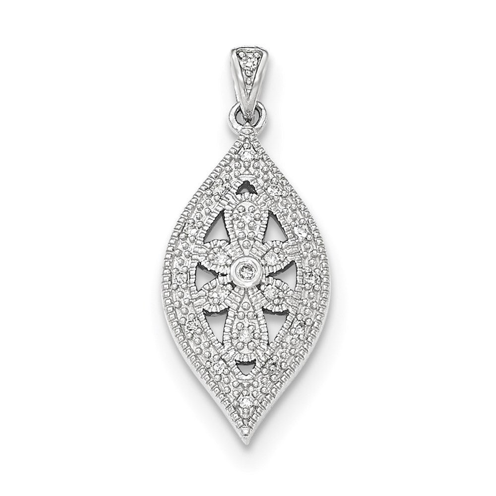 Anhänger aus 14K Weißgold mit echtem Diamant