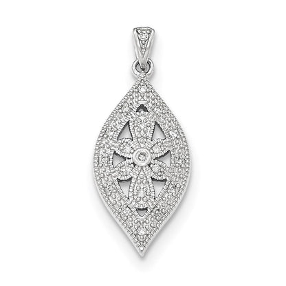 Anhänger aus 14K Weißgold mit echtem Diamant