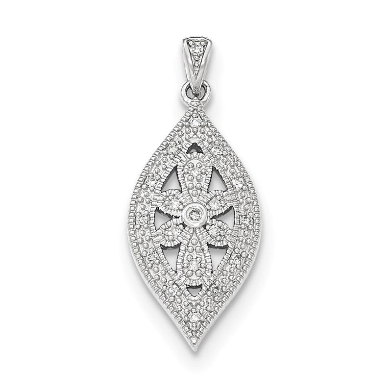 Anhänger aus 14K Weißgold mit echtem Diamant