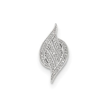 14 Karat Weißgold Anhänger mit echtem weißem Diamant