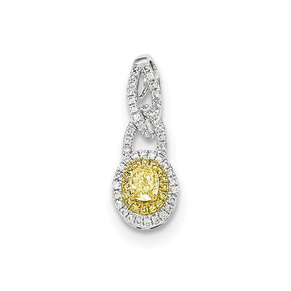 14K Bicolor Gold Anhänger mit Fancy Yellow Diamant