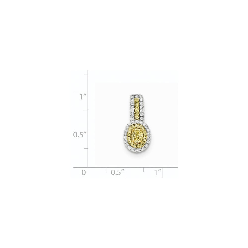 14K Bicolor-Gold-Anhänger mit Fancygelbem Diamant