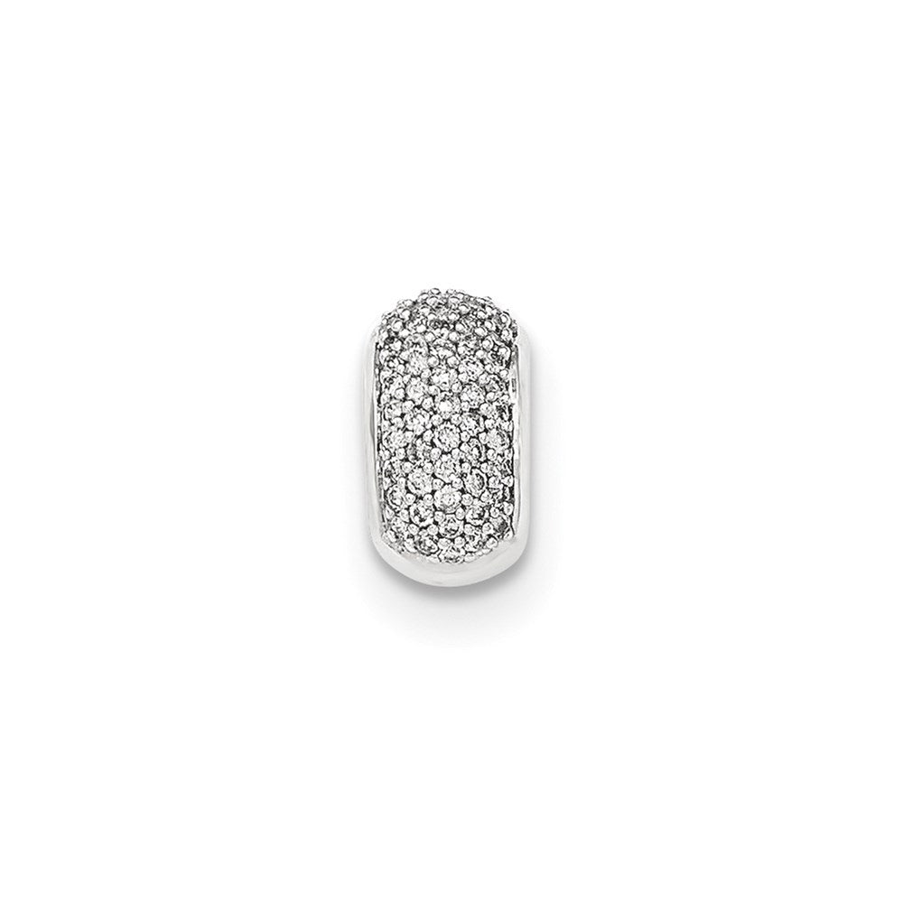 14K Weißgold Echt Diamant Kette Anhänger