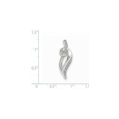 14K Weißgold Echt Diamant Kette Anhänger