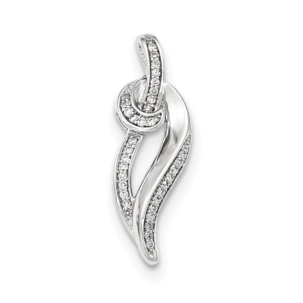 14K Weißgold Echt Diamant Kette Anhänger