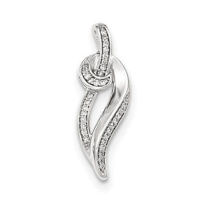 14K Weißgold Echt Diamant Kette Anhänger