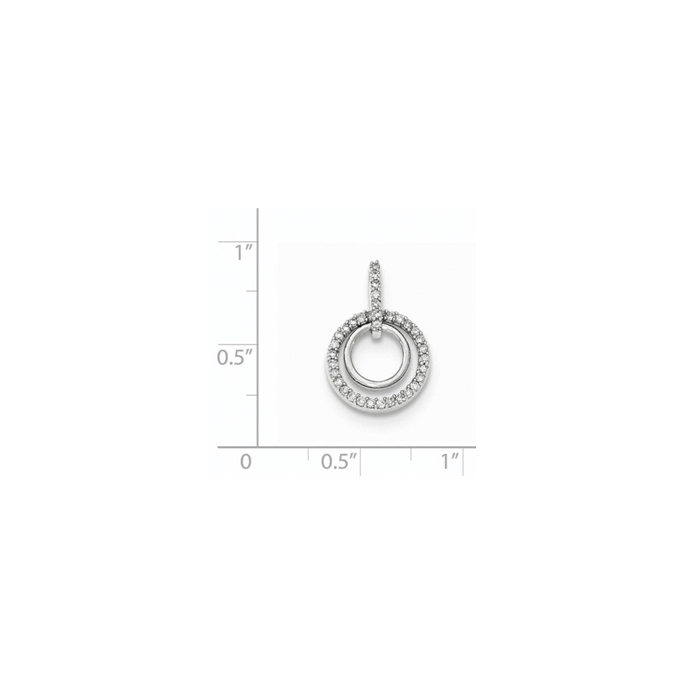 14 Karat Weißgold Anhänger mit echten Diamanten, Dangle-Design