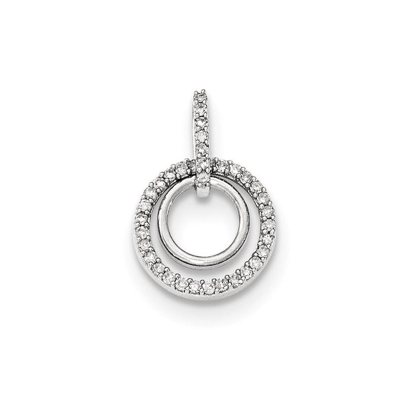 14 Karat Weißgold Anhänger mit echten Diamanten, Dangle-Design