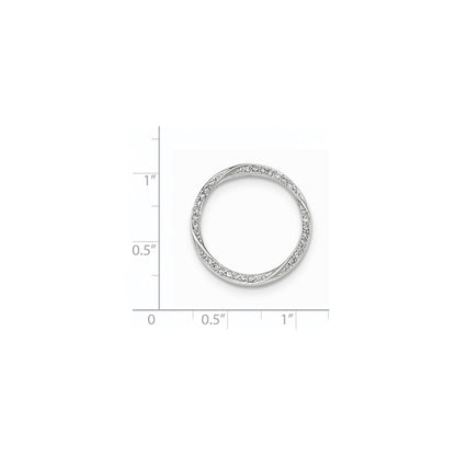 14K Weißgold Anhänger mit echten Diamanten im Eternity-Design