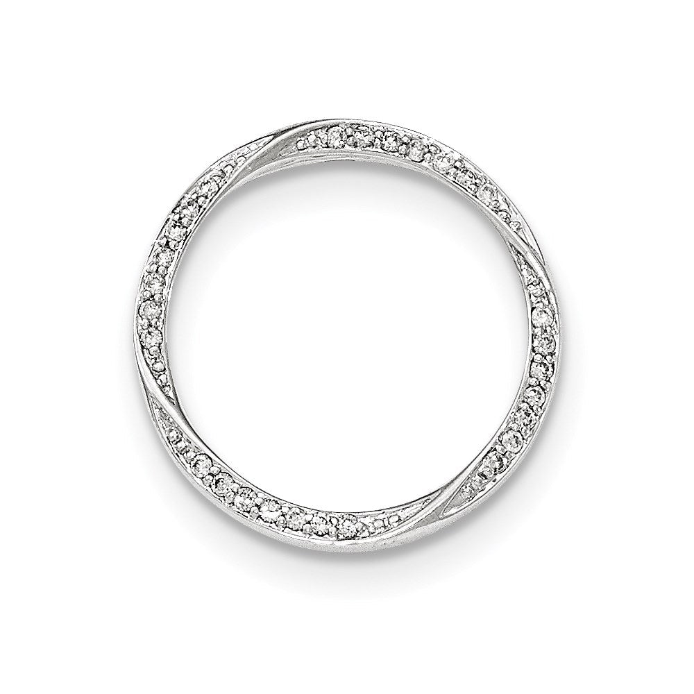 14K Weißgold Anhänger mit echten Diamanten im Eternity-Design