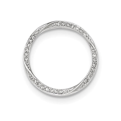 14K Weißgold Anhänger mit echten Diamanten im Eternity-Design