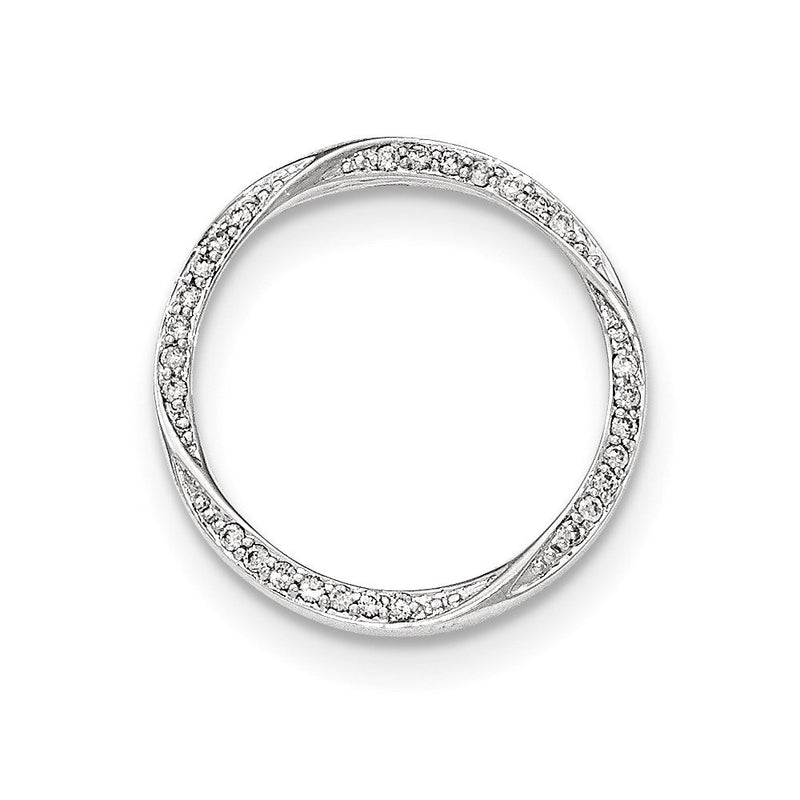 14K Weißgold Anhänger mit echten Diamanten im Eternity-Design