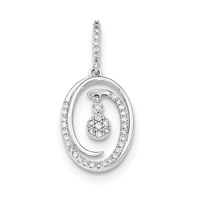 Echter Diamant-Anhänger aus 14K Weißgold